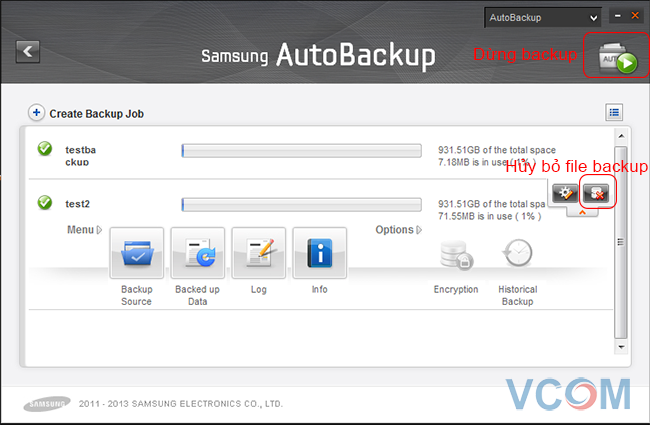 Autobackup sao lưu dữ liệu ổ cứng samsung