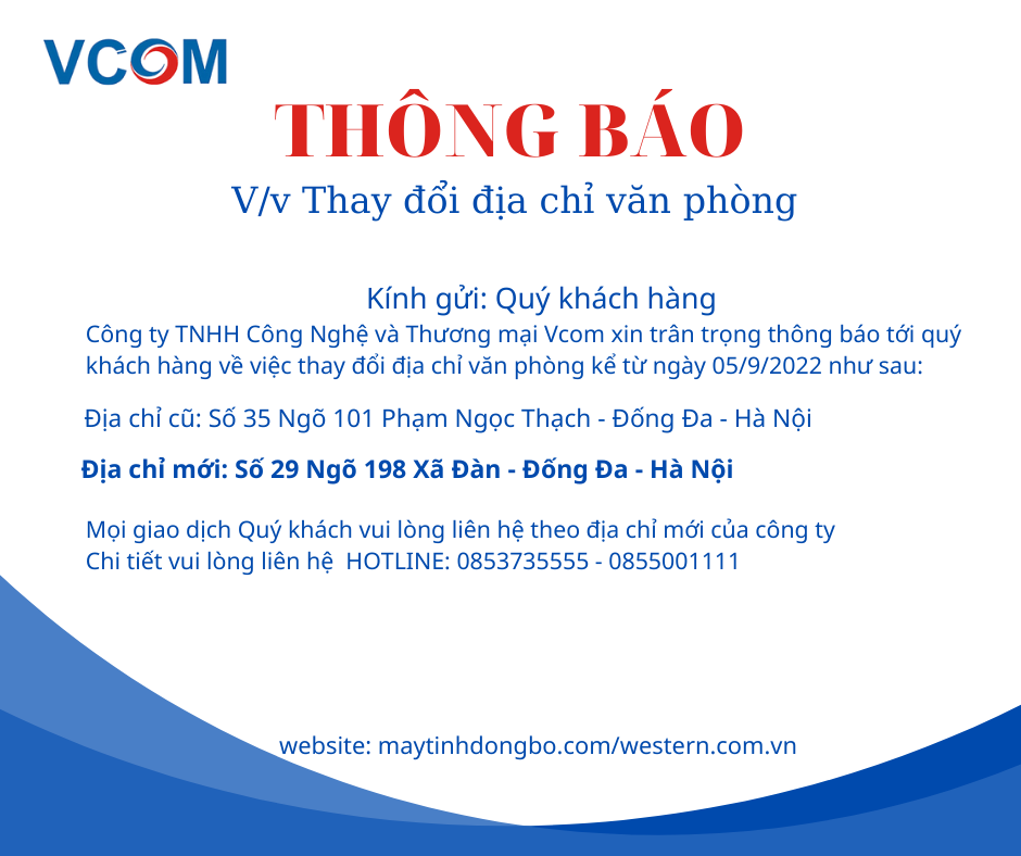 Thông báo thay đổi địa chỉ văn phòng tại Hà Nội