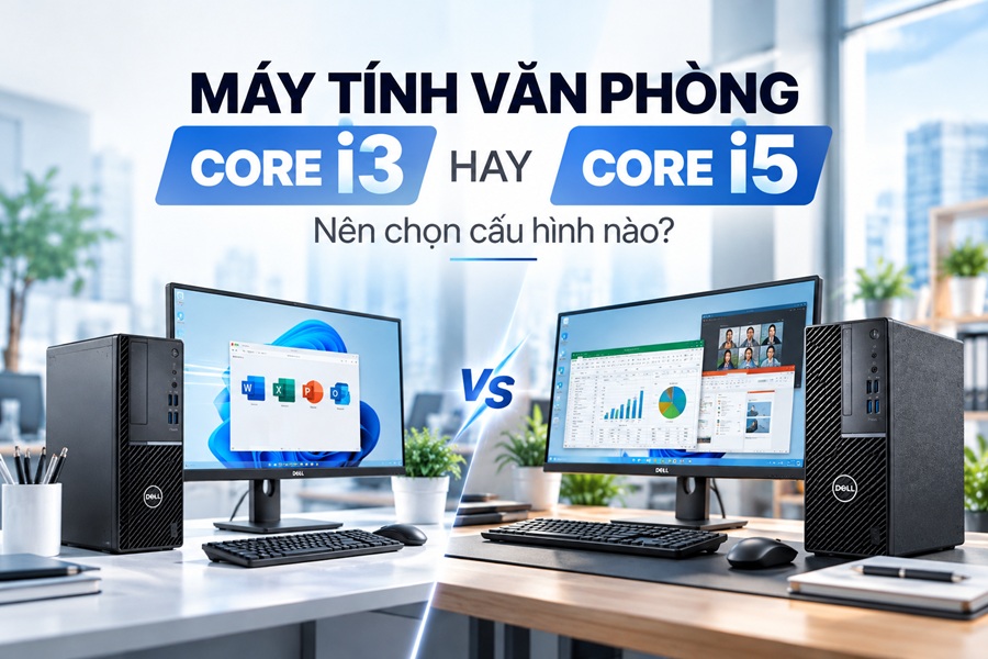 Máy tính văn phòng Core i3 hay Core i5: Nên chọn cấu hình nào?