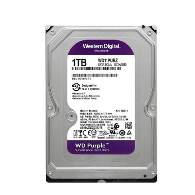 Ổ cứng chuyên dùng cho đầu ghi camera WD (Western Digital) Purple 1TB 3.5" SATA3 WD11PURZ