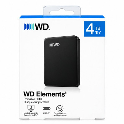 Ổ cứng di động WD Elements 4TB Portable 2.5" USB 3.0, Model: WDBU6Y0040BBK-WESN