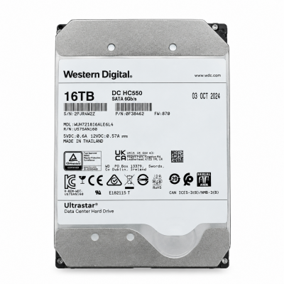 Ổ cứng Server/NAS WD Ultrastar HC555 16TB 3.5inch WUH722016CLE6L4