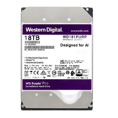 Ổ cứng lắp trong Western Digital 18TB 3.5" SATA3, Màu tím (Purple Pro) WD181PURP