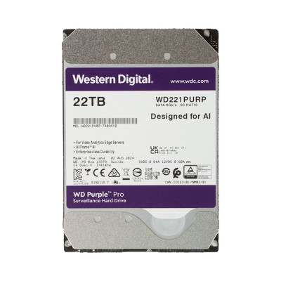 Ổ cứng cho đầu ghi camera WD Purple Pro 22TB 3.5" WD221PURP 