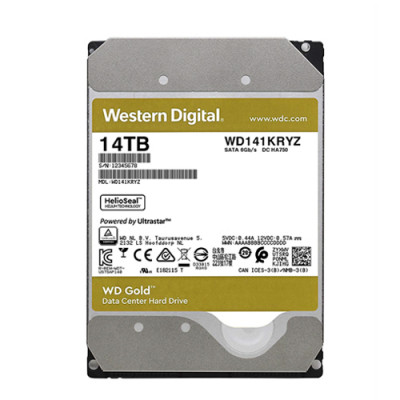 Ổ cứng chuyên cho Sever Western Digital WD Gold 14TB WD141KRYZ (3.5"/SATA3/512MB/gold)