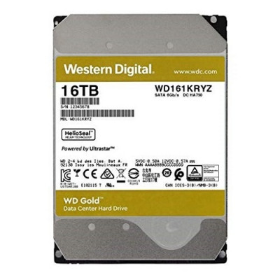 Ổ cứng chuyên cho Sever Western Digital WD Gold 16TB WD161KRYZ (3.5"/SATA3/512MB/gold)