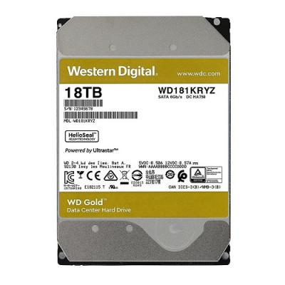 Ổ cứng chuyên cho Sever Western Digital WD Gold 18TBWD181KRYZ (3.5"/SATA3/512MB/gold)