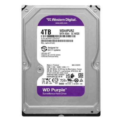 Ổ cứng chuyên dùng cho đầu ghi camera WD (Western Digital) Purple 4TB 3.5" SATA3 WD44PURZ