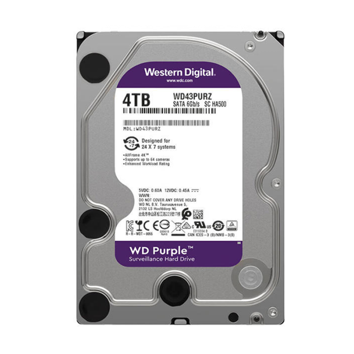 Ổ cứng cho đầu ghi camera WD Purple 4TB 3.5" WD43PURZ