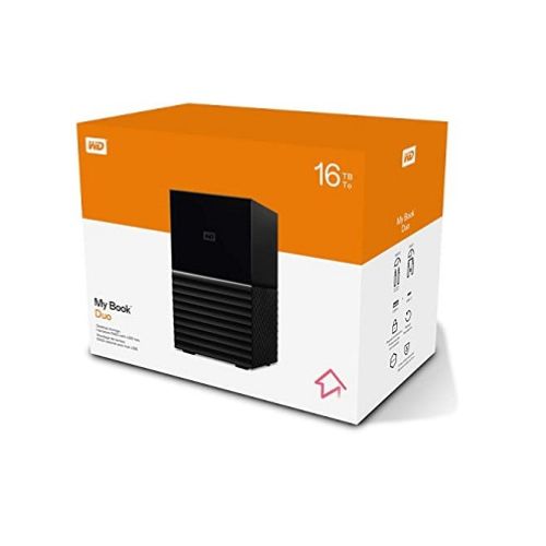 Ổ cứng gắn ngoài WD My Book Duo Desktop 3.5" 16TB USB 3.1, Model: WDBFBE0160JBK-SESN