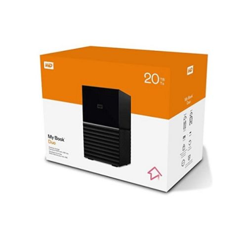 Ổ cứng gắn ngoài WD My Book Duo Desktop 3.5" 20TB USB 3.1, Model: WDBFBE0200JBK-SESN