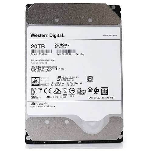 Ổ cứng lắp trong Western Digital Ultrastar 20TB 3.5" WUH722020BLE6L4