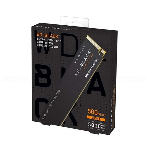 Ổ cứng Western Digital SSD 500GB SN770 NVME, màu đen - Black WDS500G3XOE