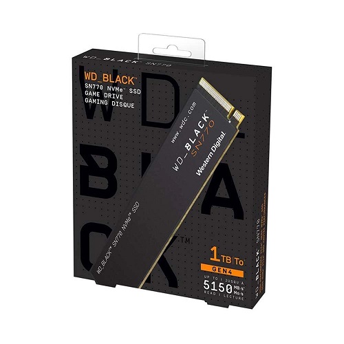 Ổ cứng Western Digital SSD 1TB SN770 NVME, màu đen - Black WDS100T3X0E