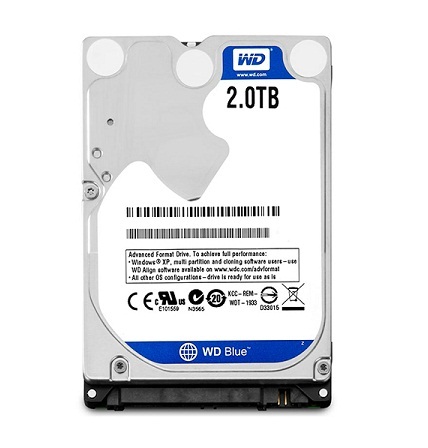 Ổ cứng lắp trong Western Digital 2TB Laptop 2.5" Sata 3, Màu xanh WD20SPZX