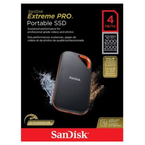 Ổ cứng di động SSD 4TB SanDisk Extreme Pro V2 E81 SDSSDE81-4T00-G25