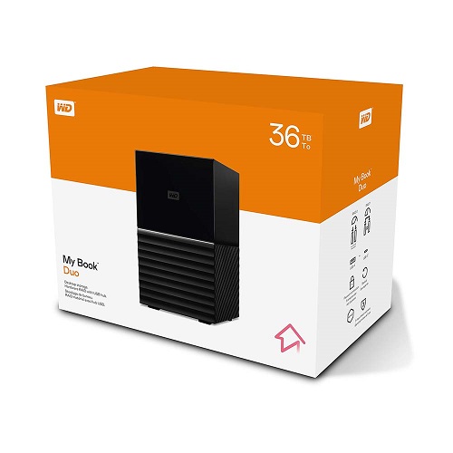 Ổ cứng gắn ngoài WD My Book Duo 3.5" 36TB USB 3.1, Model: WDBFBE0360JBK