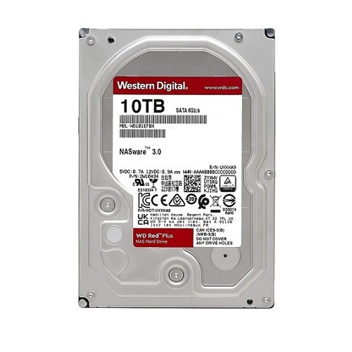 Ổ cứng lắp trong Western Digital 10TB 3.5" SATA3 Màu đỏ (Red Plus) WD100EFGX
