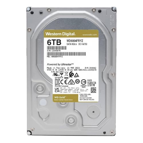 Ổ cứng Data Center WD Gold 6TB SATA3 7200RPM 256MB Cache WD6004FRYZ