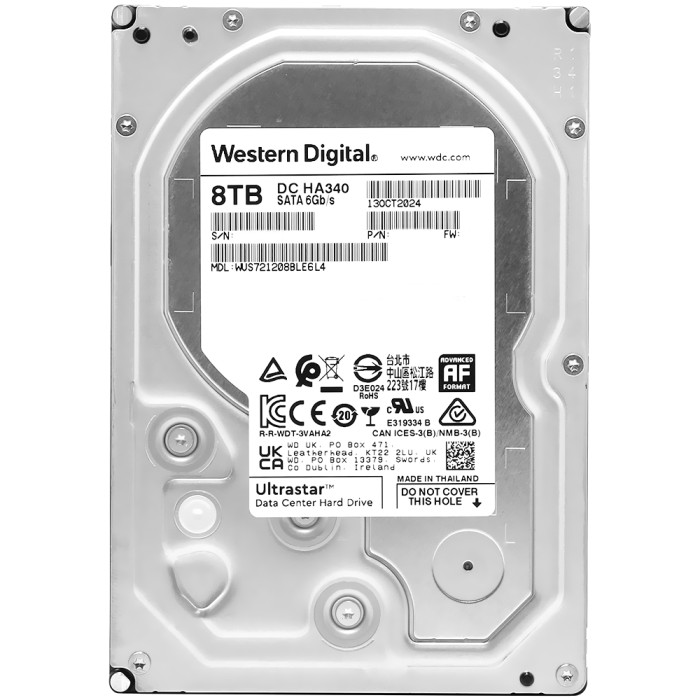 Ổ cứng Server/NAS WD Ultrastar 8TB HA340 3.5 inch WUS721208BLE6L4 