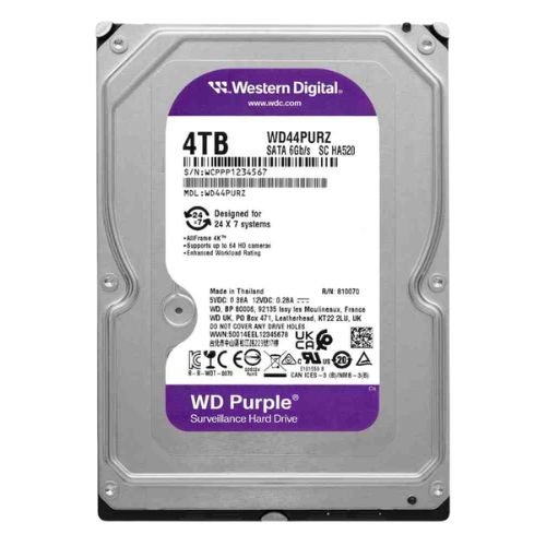 Ổ cứng chuyên dùng cho đầu ghi camera WD (Western Digital) Purple 4TB 3.5" SATA3 WD44PURZ